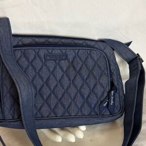 Vera Bradley Little Hipster RFID  Blue Demi Quilted Crossbody Bag NWOT